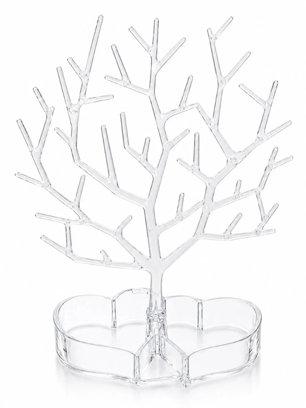 Jewelry Tree Tray Clear for rings, earrings, bracelets, necklaces & small items